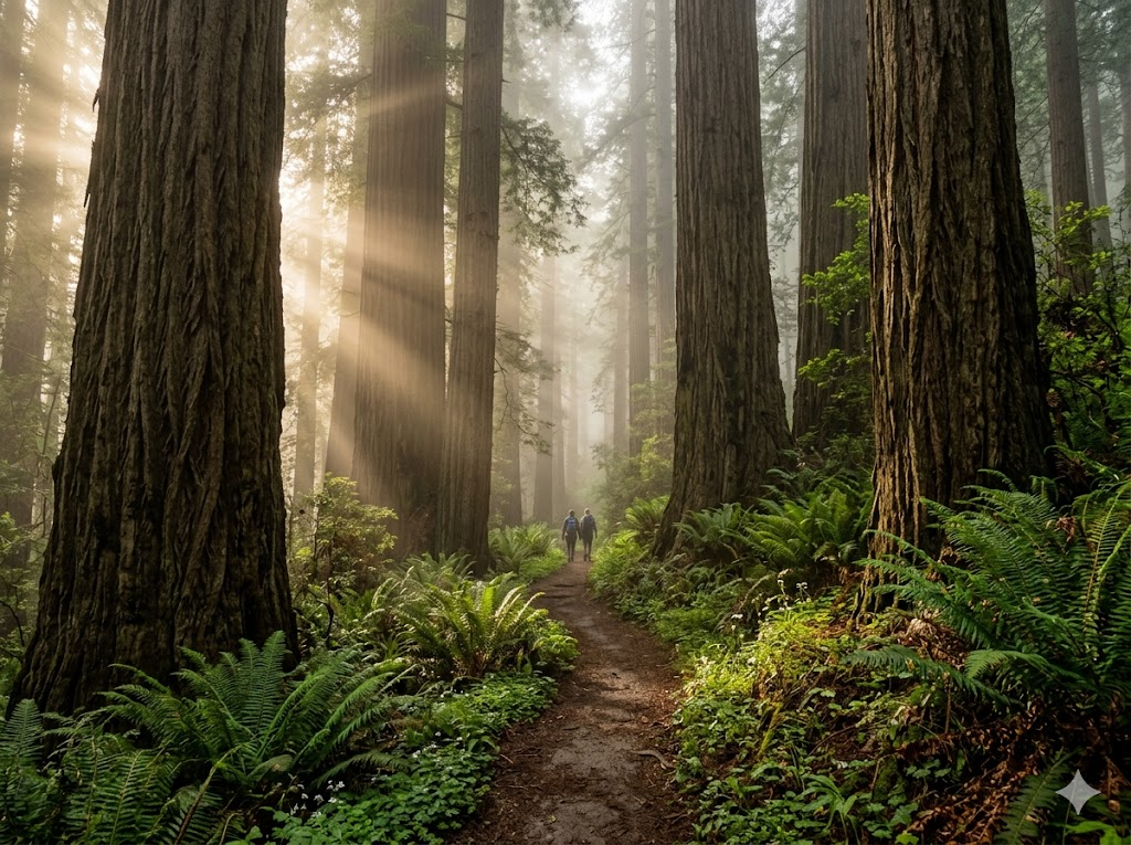 Forest expeditions hiking